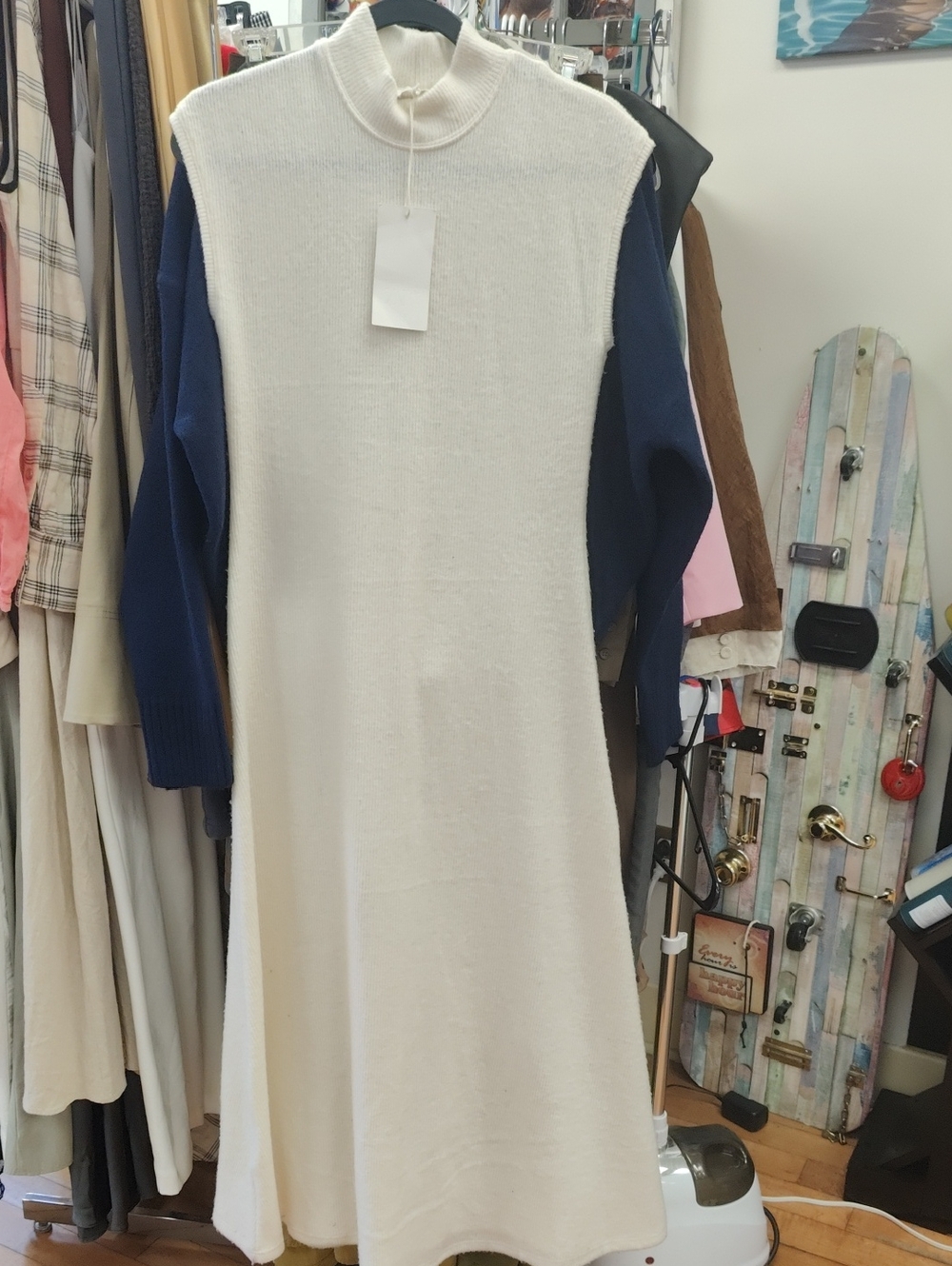 Zara Cream Maxi  Vest Dress
